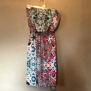 Maurice’s  Tube Top Dress. Or swim cover up multi colored size small
